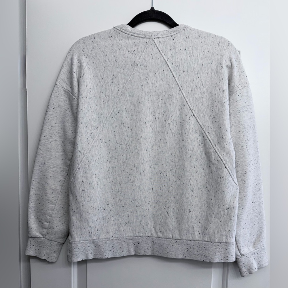 rag & bone City Sweatshirt in light gray speckled “nep” pattern - Picture 3 of 6